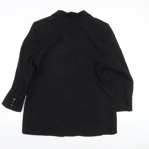 Marks and Spencer Women’s Black Petite Wool Suit Jacket UK 18 Classic Fit