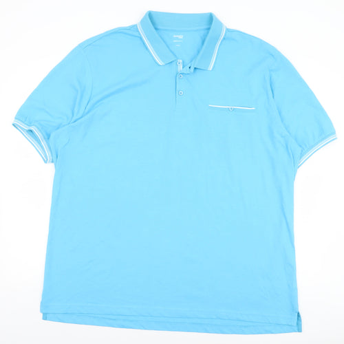 Dunnes Stores Men's Blue 3XL Regular Fit Cotton Polo Shirt