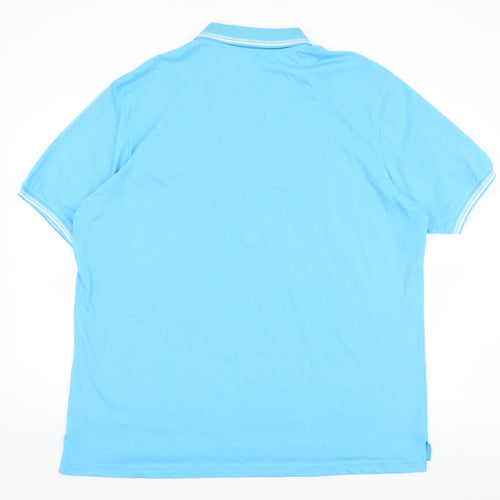 Dunnes Stores Men's Blue 3XL Regular Fit Cotton Polo Shirt