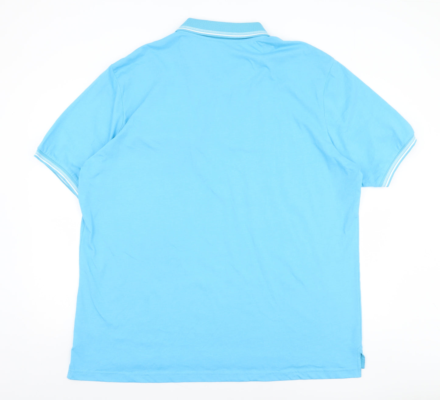 Dunnes Stores Men's Blue 3XL Regular Fit Cotton Polo Shirt