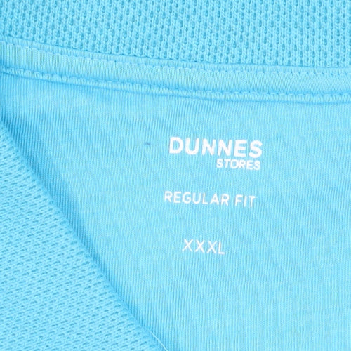 Dunnes Stores Men's Blue 3XL Regular Fit Cotton Polo Shirt