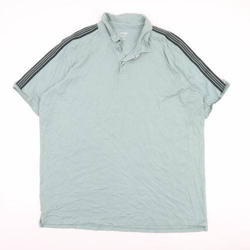 Dunnes Stores Men's Light Green Slim Fit 3XL Polo Shirt