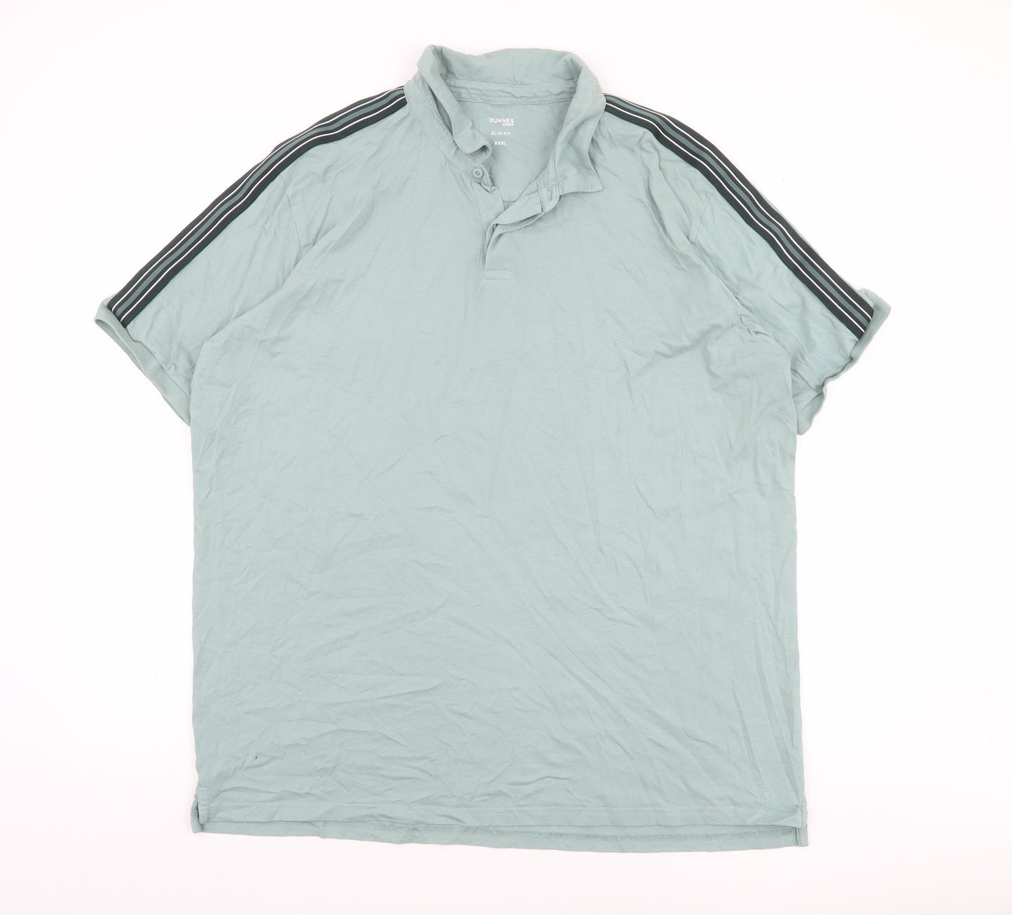 Dunnes Stores Men's Light Green Slim Fit 3XL Polo Shirt