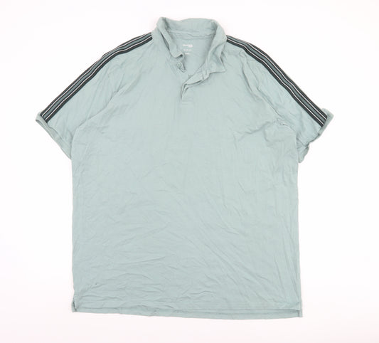 Dunnes Stores Men's Light Green Slim Fit 3XL Polo Shirt