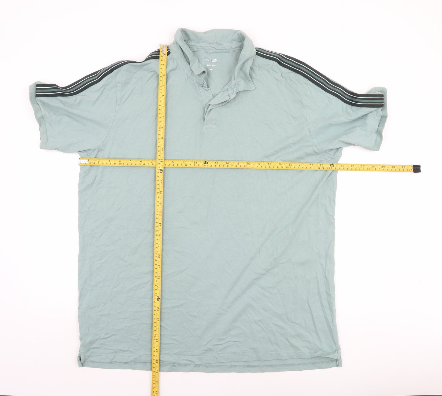 Dunnes Stores Men's Light Green Slim Fit 3XL Polo Shirt