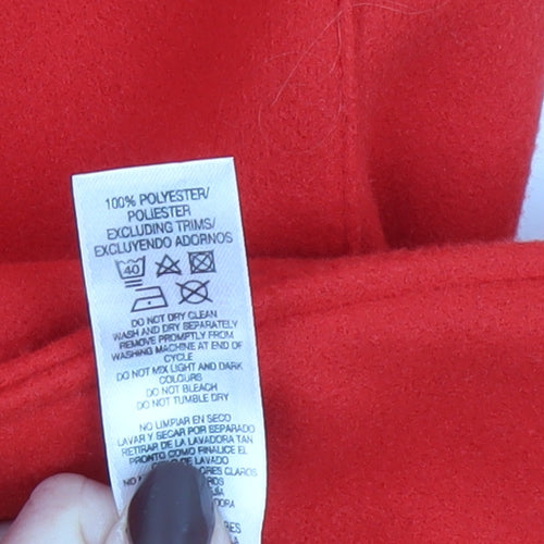 Dunnes Women Red Mid-Length Polyester Overcoat Size S