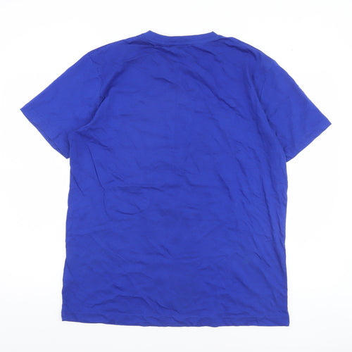 Dunnes Stores Men's Blue Christmas Graphic Cotton T-Shirt L