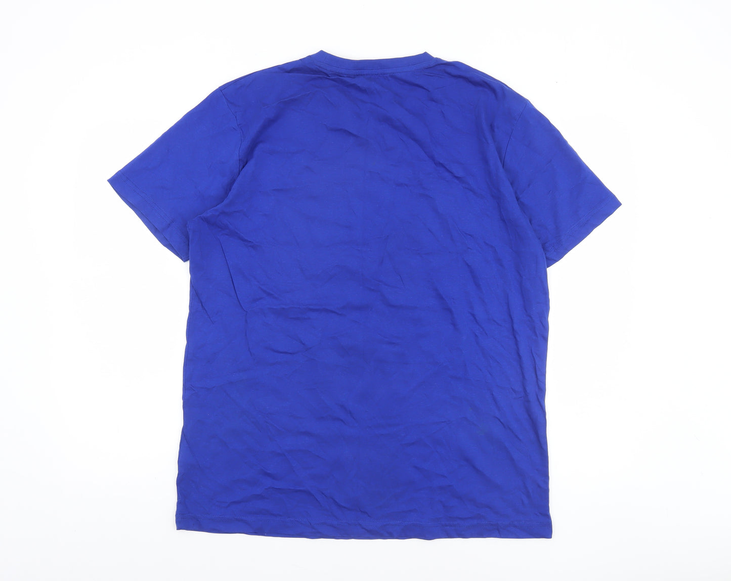 Dunnes Stores Men's Blue Christmas Graphic Cotton T-Shirt L