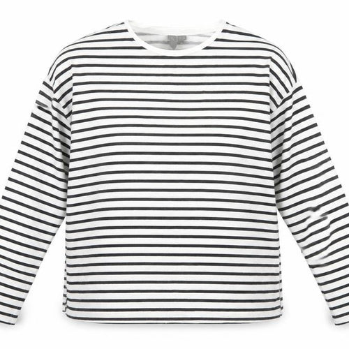 ASOS Women’s White Striped Long Sleeve Cotton Jersey Top Size 8