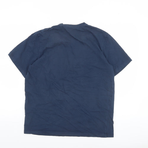Rab Men's Navy Blue Organic Cotton Crew Neck T-Shirt L