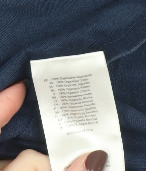 Rab Men's Navy Blue Organic Cotton Crew Neck T-Shirt L