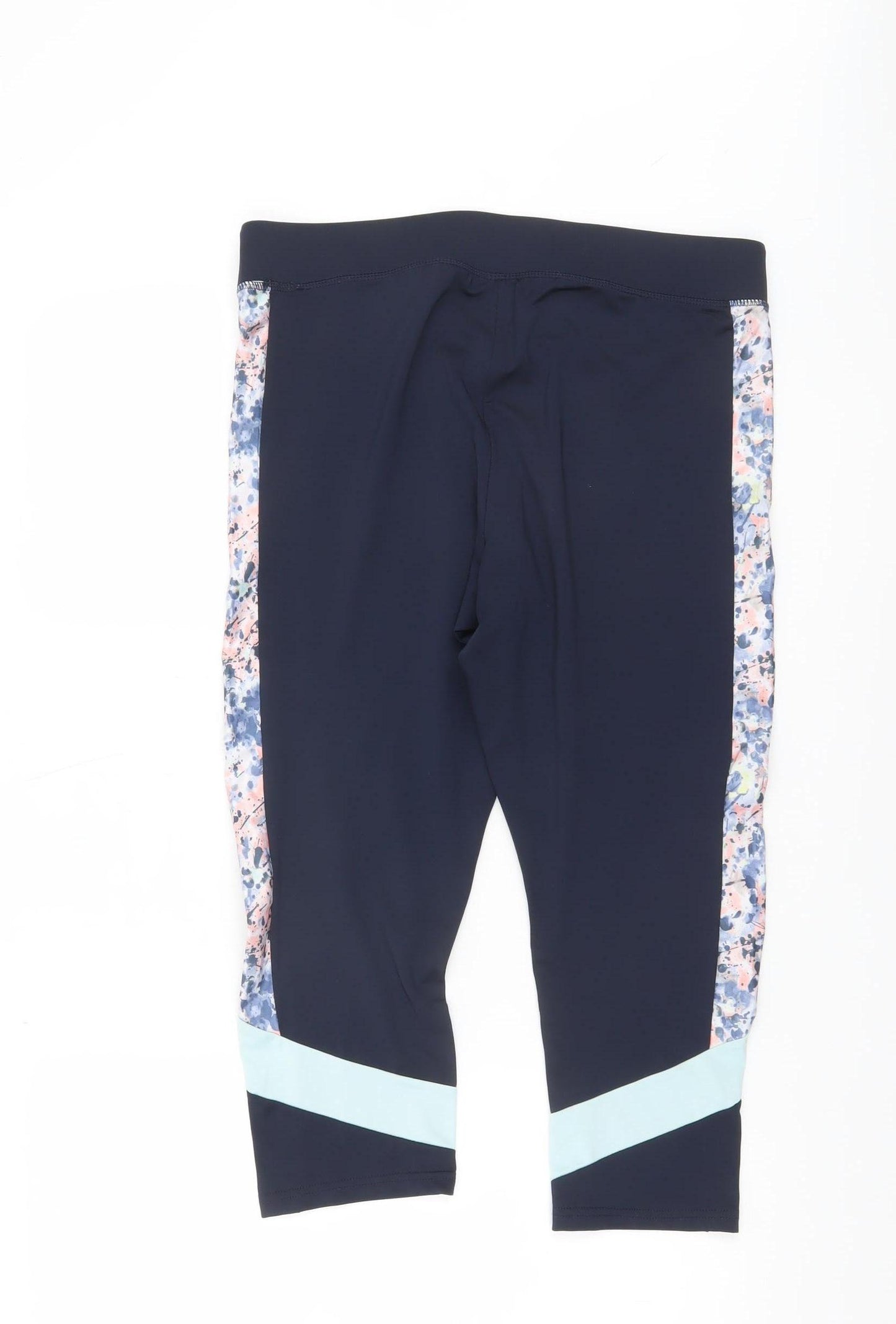 Dunnes Stores St. Bernard Women’s Navy Floral Panel Capri Leggings Size L