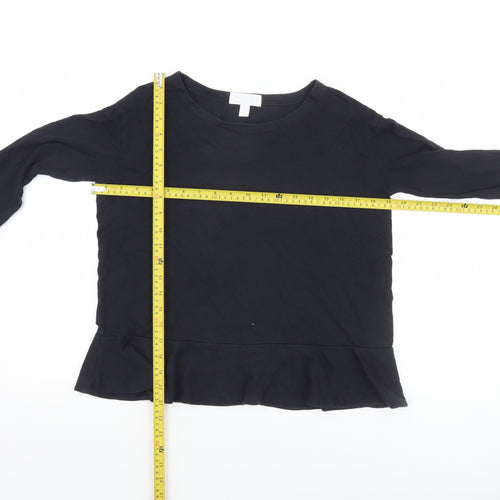 The White Company Womens Black Size 6 Tunic Style Blouse