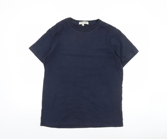 Muscle Fit Basics Men's Navy Blue M Crew Neck Cotton T-Shirt