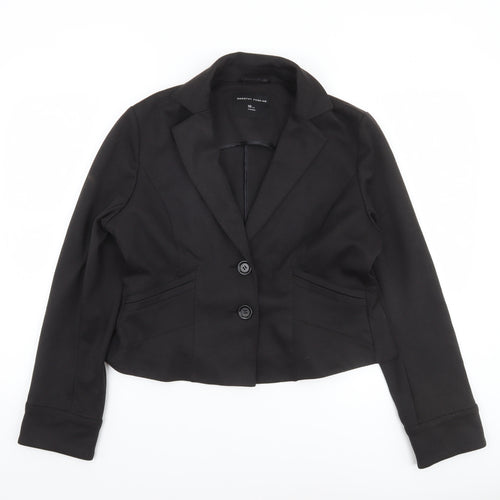 Dorothy Perkins Women's Black Tailored Blazer Size 16 UK Two-Button Work Jacket