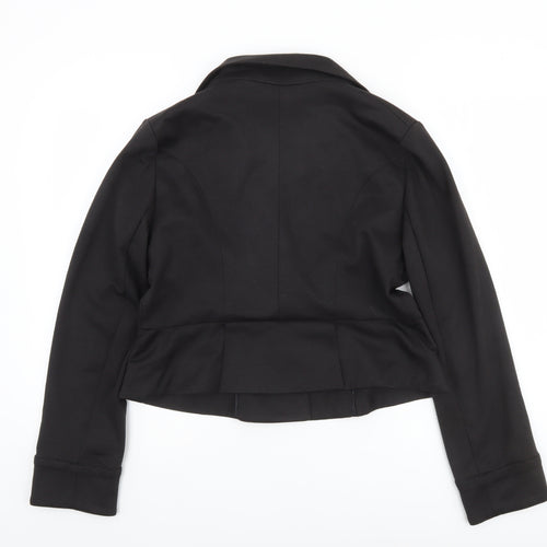 Dorothy Perkins Women's Black Tailored Blazer Size 16 UK Two-Button Work Jacket