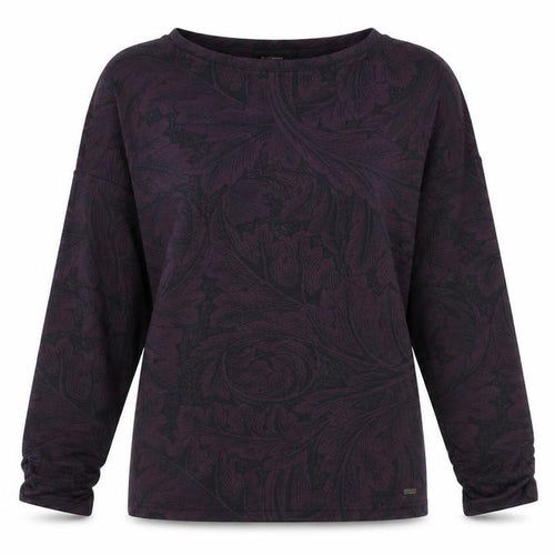 Barbour Womens Purple Floral Jersey Long Sleeve Top Size 10