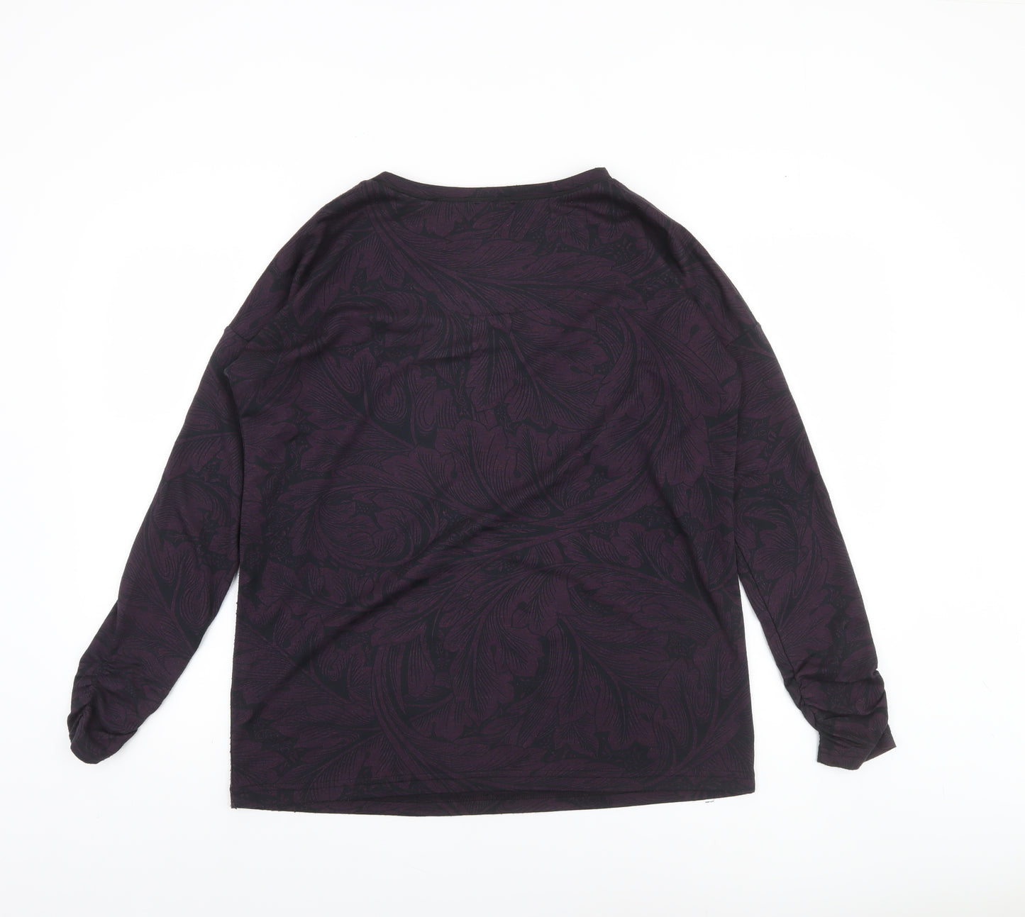 Barbour Womens Purple Floral Jersey Long Sleeve Top Size 10