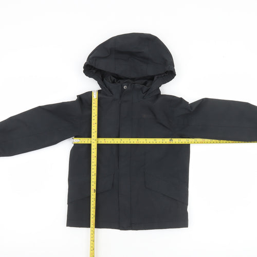 Mountain Warehouse Boys Black Waterproof Hooded Parka Coat 5-6 Years