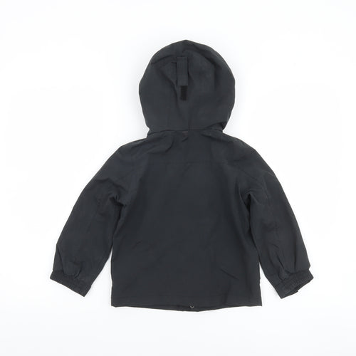 Mountain Warehouse Boys Black Waterproof Hooded Parka Coat 5-6 Years