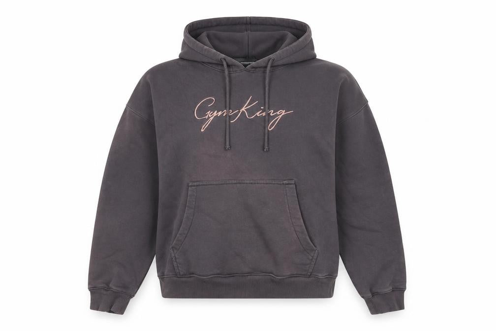 Gym King Women Grey Pullover Hoodie Size 10 Cotton Blend Logo Design