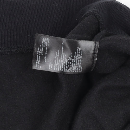 H&M Teens Black Full Zip Hoodie, Size 13-14 Years, Cotton Blend