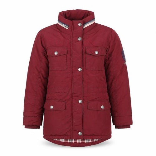 SoulCal & Co Girls Red Parka Coat 6-7 Years Lined Winter Jacket