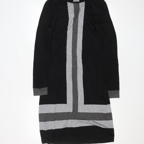 Linea Women’s Black Grey Colourblock Knit Shift Dress Size 12