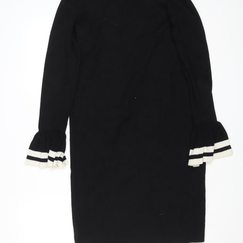 Ralph Lauren Women’s Black Knit Bodycon Dress Size M Long Sleeve