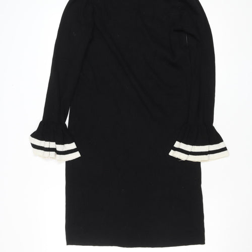 Ralph Lauren Women’s Black Knit Bodycon Dress Size M Long Sleeve