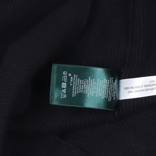 Ralph Lauren Women’s Black Knit Bodycon Dress Size M Long Sleeve
