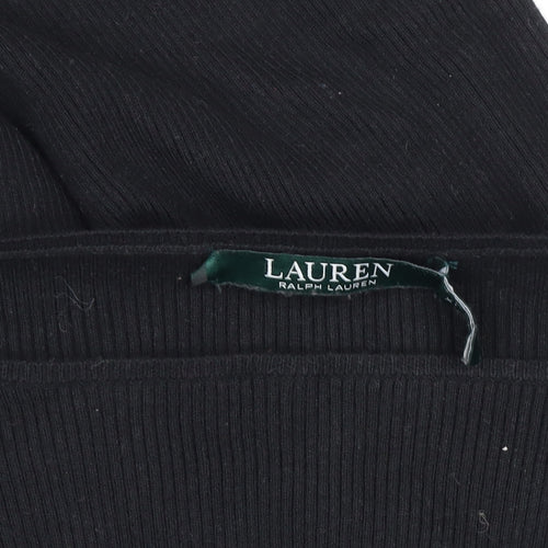 Ralph Lauren Women’s Black Knit Bodycon Dress Size M Long Sleeve