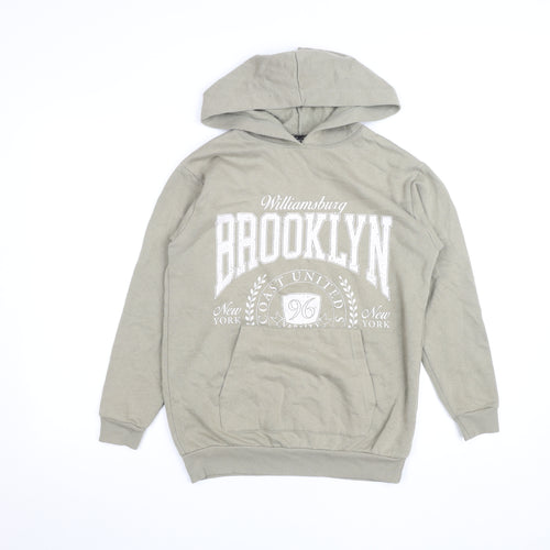 New Look Girls Grey Brooklyn Pullover Hoodie Age 10-11 Years Regular Fit