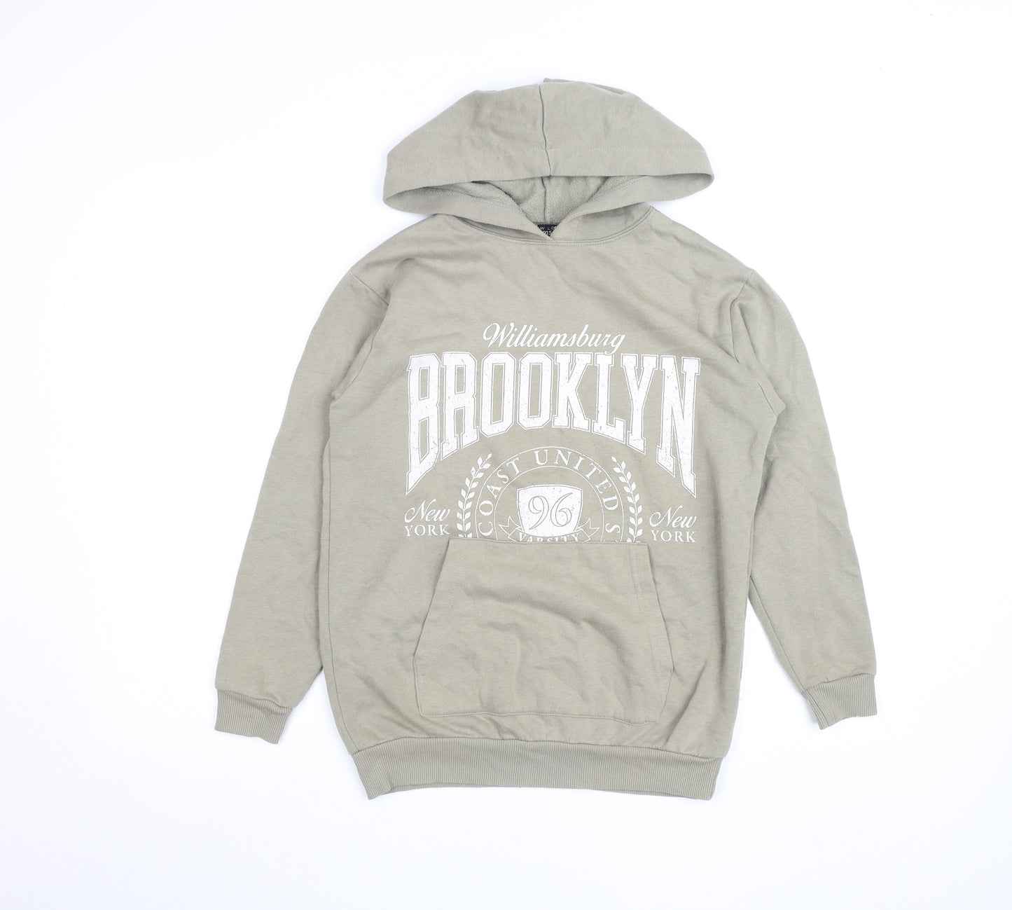 New Look Girls Grey Brooklyn Pullover Hoodie Age 10-11 Years Regular Fit