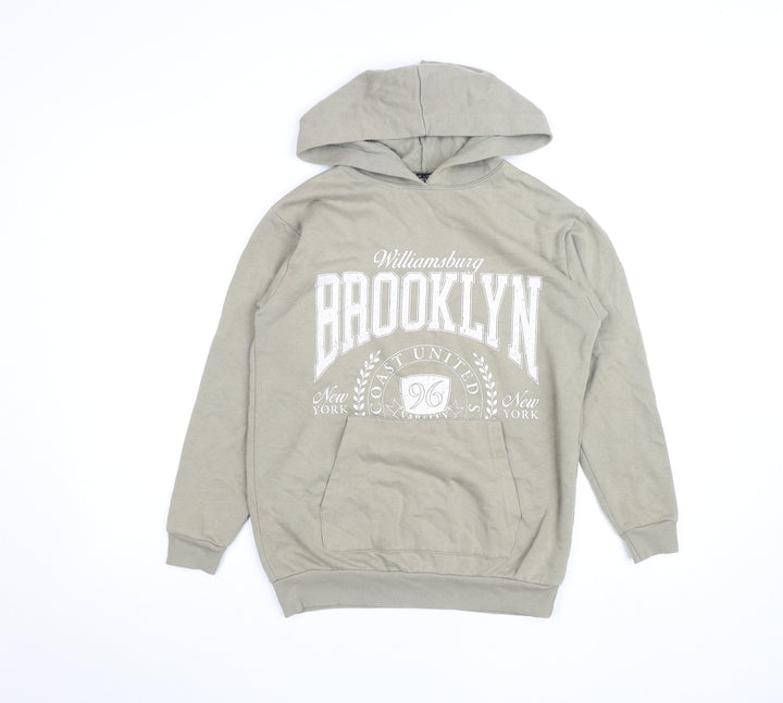 New Look Girls Grey Brooklyn Pullover Hoodie Age 10-11 Years Regular Fit