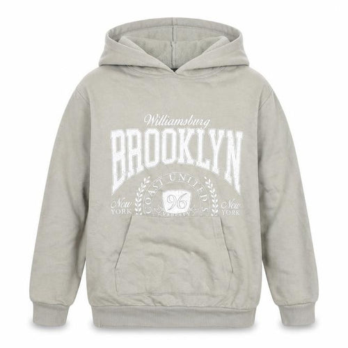 New Look Girls Grey Brooklyn Pullover Hoodie Age 10-11 Years Regular Fit