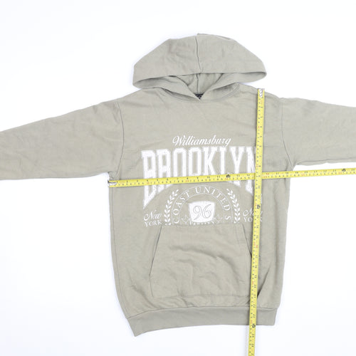 New Look Girls Grey Brooklyn Pullover Hoodie Age 10-11 Years Regular Fit