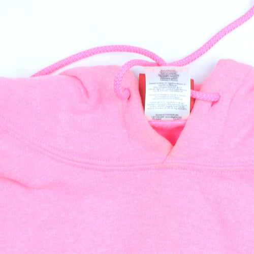 BHMG Womens Pink Pullover Hoodie L Graphic Print Cotton Blend