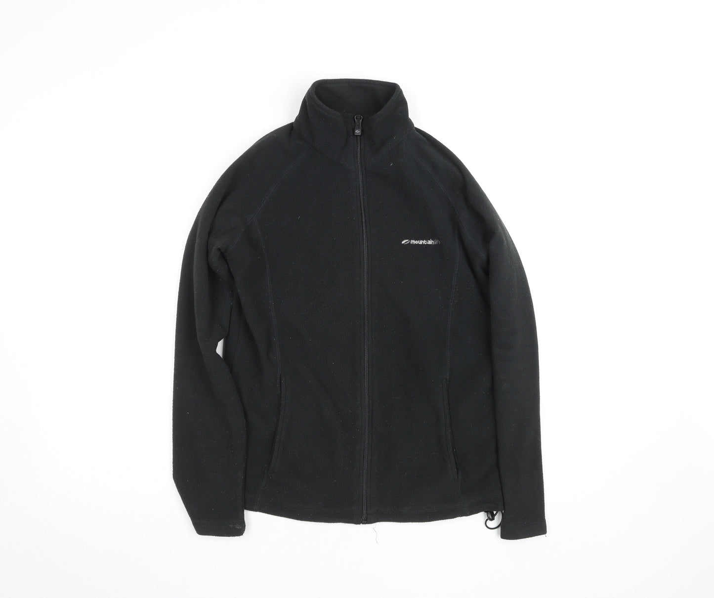Mountainlife Women's Black Full Zip Fleece Jacket Size 10 Polyester Outdoor Wear
