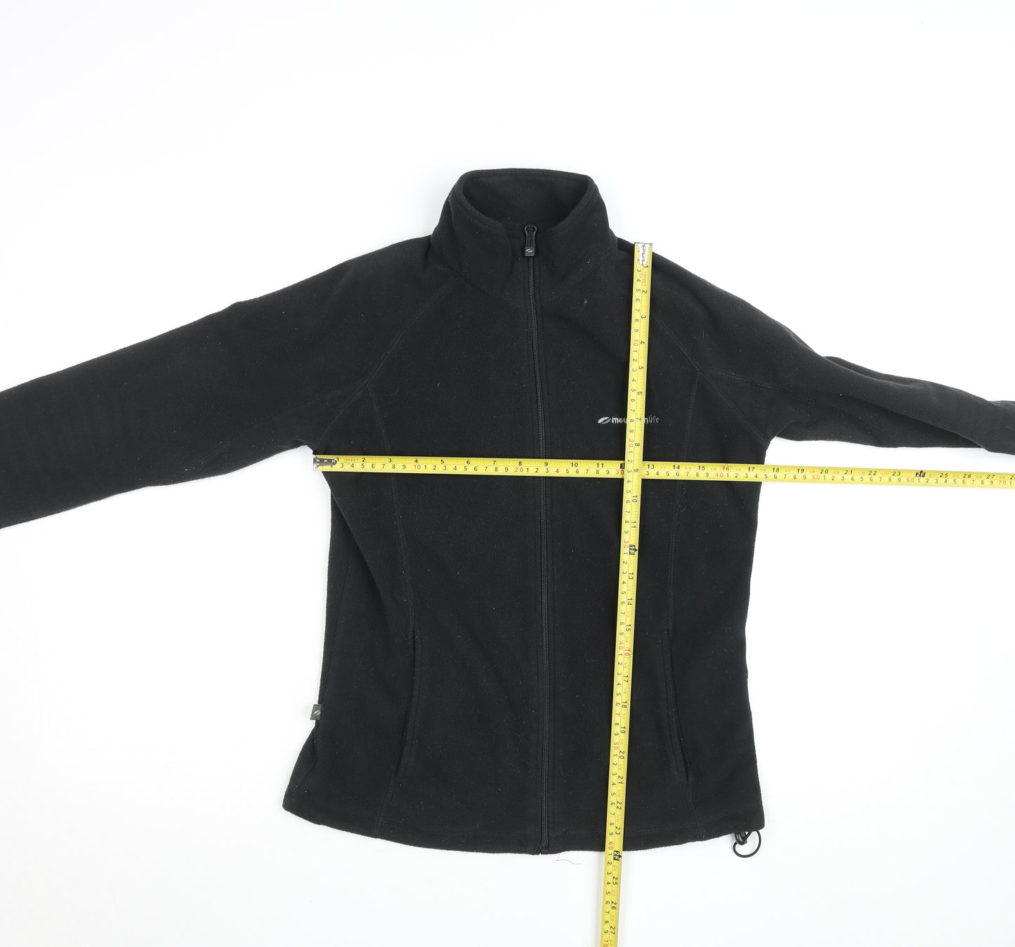 Mountainlife Women's Black Full Zip Fleece Jacket Size 10 Polyester Outdoor Wear