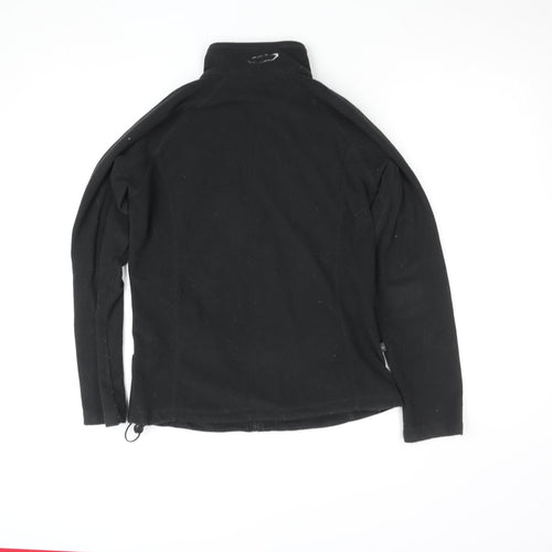 Mountainlife Women's Black Full Zip Fleece Jacket Size 10 Polyester Outdoor Wear