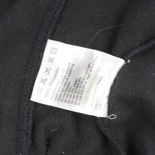 Mountainlife Women's Black Full Zip Fleece Jacket Size 10 Polyester Outdoor Wear