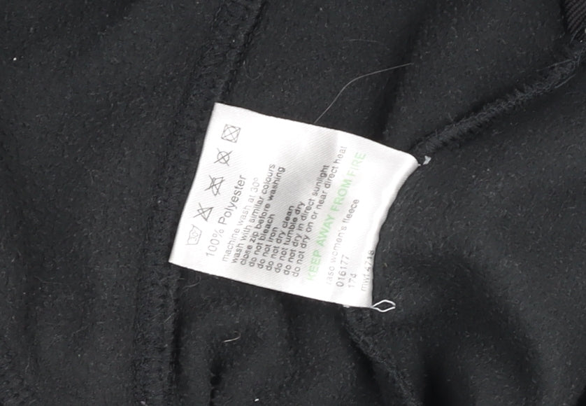 Mountainlife Women's Black Full Zip Fleece Jacket Size 10 Polyester Outdoor Wear
