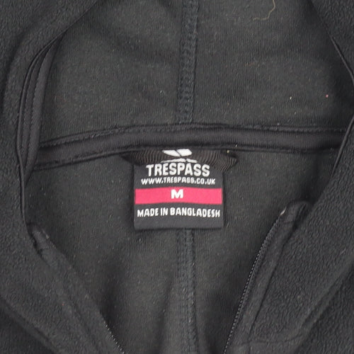 Trespass Womens Black Fleece Hooded Full Zip Jacket Size M