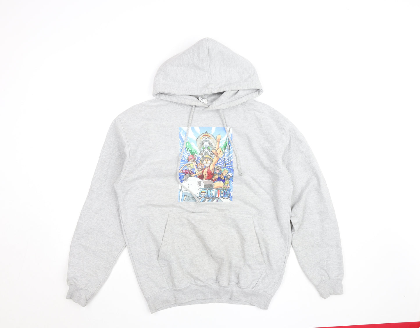 Just Hoods Anime One Piece Grey Hoodie Women M Pullover Cotton Blend