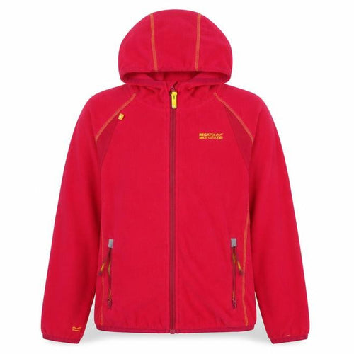 Regatta Teens Red Fleece Full Zip Hooded Activewear Top Size 158