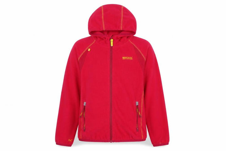 Regatta Teens Red Fleece Full Zip Hooded Activewear Top Size 158