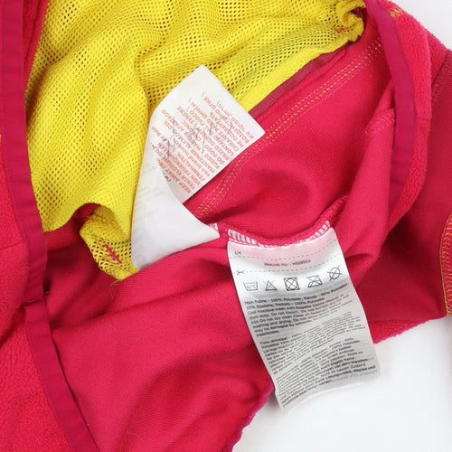 Regatta Teens Red Fleece Full Zip Hooded Activewear Top Size 158