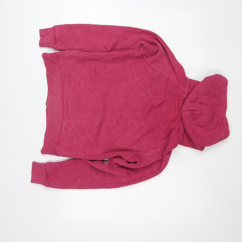 Jack Wills Womens Pink Full Zip Hoodie UK 10 Cotton Blend Casual