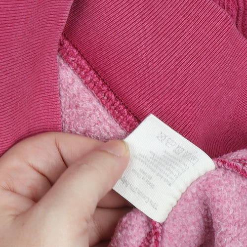 Jack Wills Womens Pink Full Zip Hoodie UK 10 Cotton Blend Casual